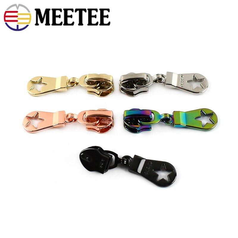 30 tk Meetee 5# tõmblukuga liugurid nailonist tõmblukkude jaoks Moodsad tõmblukud Pead Täht Õõnes kott Rahakott Tasku paranduskomplektid DIY õmblustööd