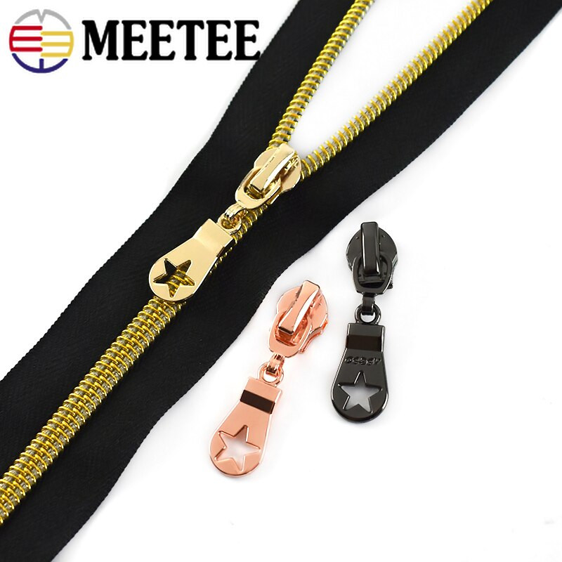 30 tk Meetee 5# tõmblukuga liugurid nailonist tõmblukkude jaoks Moodsad tõmblukud Pead Täht Õõnes kott Rahakott Tasku paranduskomplektid DIY õmblustööd