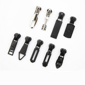 6tk 5# mustast metallist tõmbluku pea tagurpidi paigaldus nailonist tõmbluku liuguri tõmbluku parandamise komplekti DIY kotid rõivaste õmblustarvikud