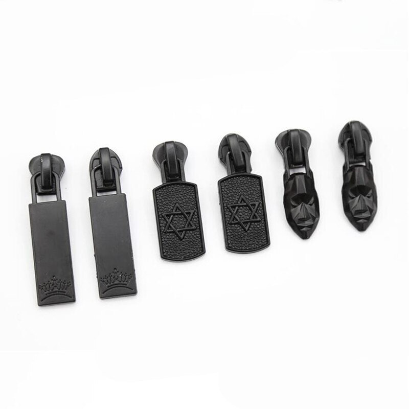 6tk 5# mustast metallist tõmbluku pea tagurpidi paigaldus nailonist tõmbluku liuguri tõmbluku parandamise komplekti DIY kotid rõivaste õmblustarvikud