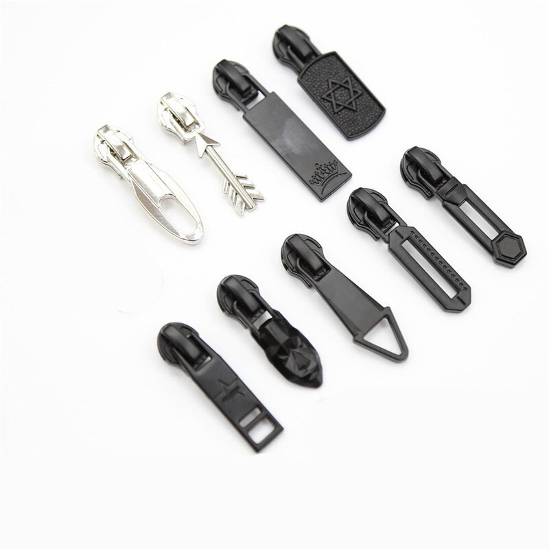 6tk 5# mustast metallist tõmbluku pea tagurpidi paigaldus nailonist tõmbluku liuguri tõmbluku parandamise komplekti DIY kotid rõivaste õmblustarvikud