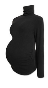 Μπλούζα εγκυμοσύνης με ψηλό γιακά