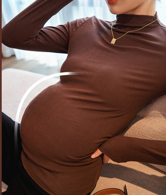 Μπλούζα εγκυμοσύνης με ψηλό γιακά