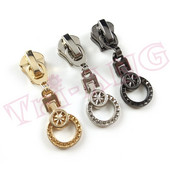 20 ks/sada, lesklé okrúhle kovové zipsy s 5# jazdcami