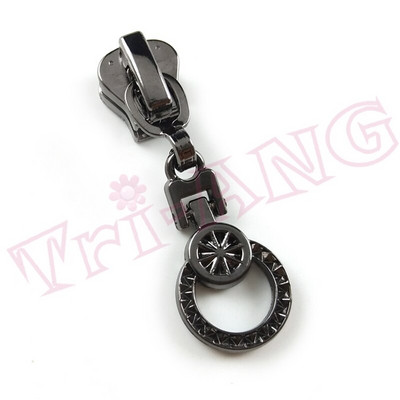 20 ks/sada, lesklé okrúhle kovové zipsy s 5# jazdcami