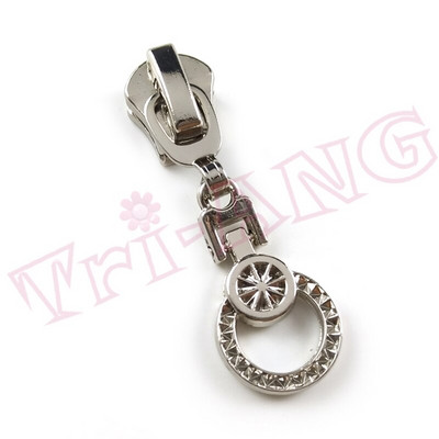 20 ks/sada, lesklé okrúhle kovové zipsy s 5# jazdcami