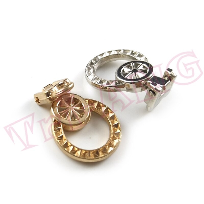 20 ks/sada, lesklé okrúhle kovové zipsy s 5# jazdcami