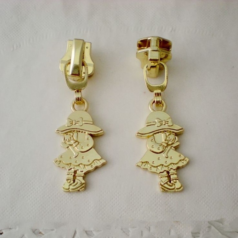 DONYAMY 5 ks DIY dievčenské tvary 5# zipsová hlavička