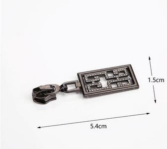 2 ks 5# Kovový nylonový zips Lesklý diamantový zips Topánky Kabelka Oblečenie Zips Nahradiť DIY Okrúhly štvorcový dutý sťahovák zipsu