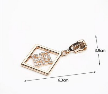 2 ks 5# Kovový nylonový zips Lesklý diamantový zips Topánky Kabelka Oblečenie Zips Nahradiť DIY Okrúhly štvorcový dutý sťahovák zipsu