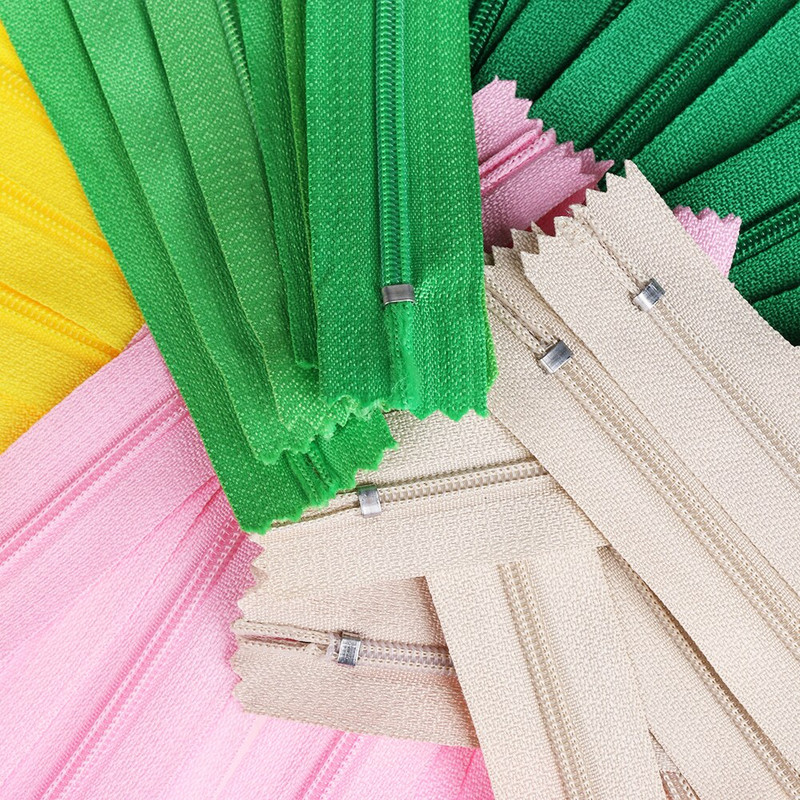 10 ks/sada 20 cm farebné nylonové zipsy na mieru na nohavice, oblečenie, odev, domáce DIY, šitie, remeselné odevné doplnky