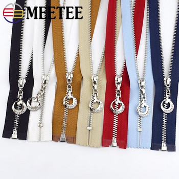 Meetee 2/5 бр. 3 # метални ципове Затворен 20/30 см отворен 40-70 см цип за чанти Портмоне за дрехи Комплект за ремонт на цип Материал за шиене