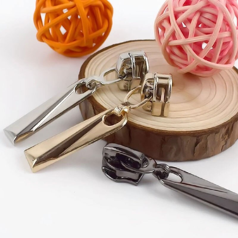 5# Metaliniai užtrauktukai Galvos Auksas Sidabras Juodi Slankikliai Užtrauktukai „Pasidaryk pats“ Rankų darbo siuvimas Striukė Drabužiai Užtrauktukų priedai Reikmenys