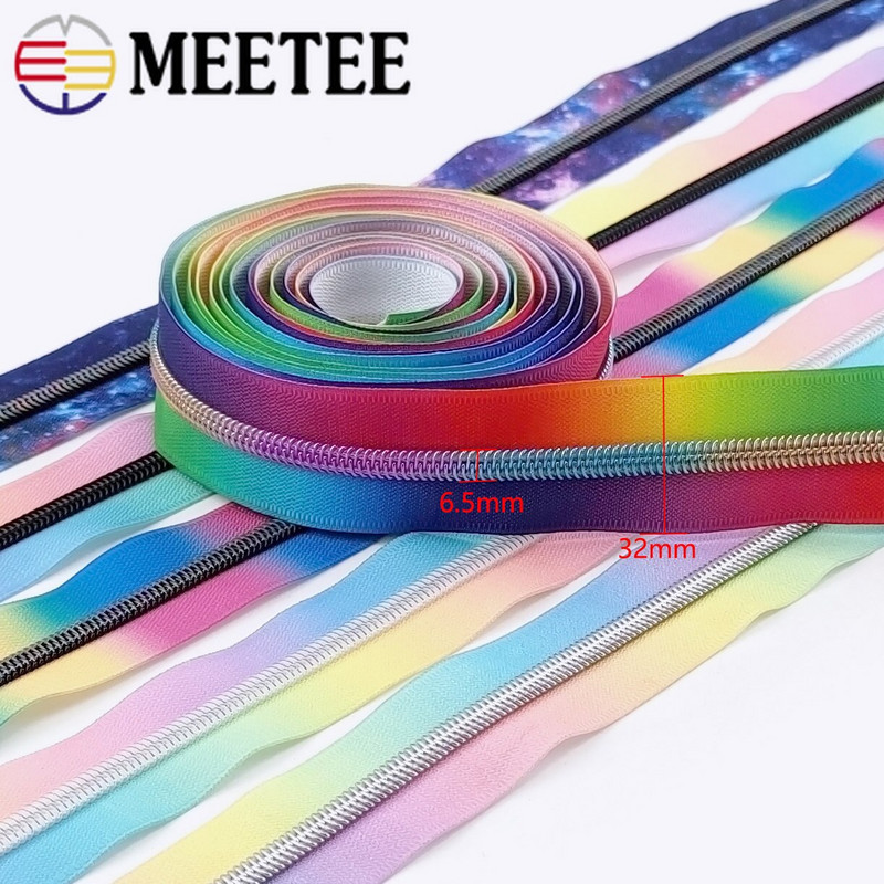 2/5/10 meetrit 5# värvilised nailonist tõmblukuga teibid jope rahakoti jaoks plastikust mähis tõmblukud pagasikott tõmblukk DIY rõivaste õmblustarvikud