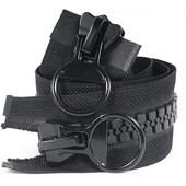 Dervos dvigubo atidarymo užtrauktukas 75/80/85/90/100/120/150 cm juodas užtrauktukas atviras drabužių siuvimo palto palapinei juodas užtrauktukas didelis