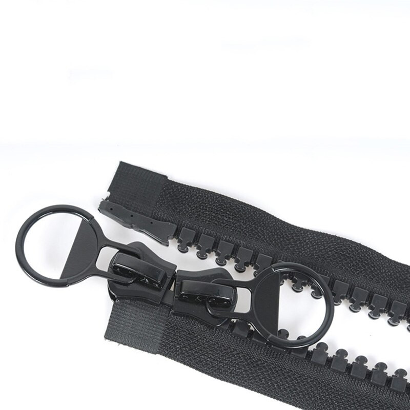 Dervos dvigubo atidarymo užtrauktukas 75/80/85/90/100/120/150 cm juodas užtrauktukas atviras drabužių siuvimo palto palapinei juodas užtrauktukas didelis