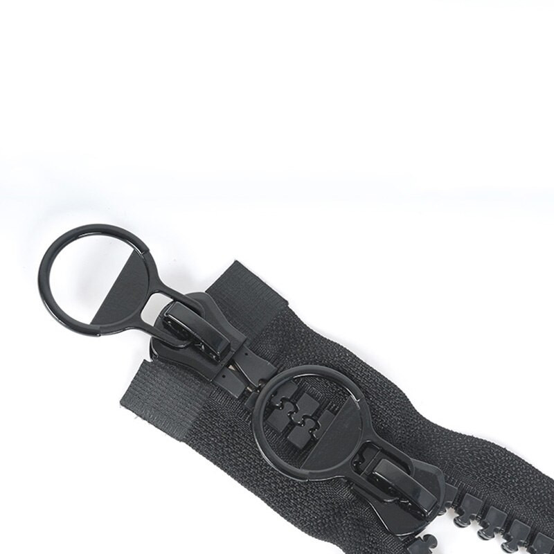 Dervos dvigubo atidarymo užtrauktukas 75/80/85/90/100/120/150 cm juodas užtrauktukas atviras drabužių siuvimo palto palapinei juodas užtrauktukas didelis