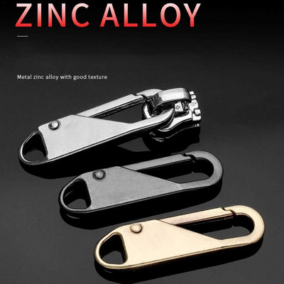 2 τμχ Κιτ επισκευής μεταλλικών φερμουάρ Fashion Zippers Zippers Puller for Zipper Slider DIY Sewing Craft Sewing Kits Metal Zip