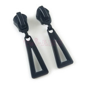 20 ks/sada, čierne 5# zipsové klzáky s úzkym trojuholníkovým tvarom pre reverzný nylonový zips a živicový zips