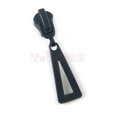 20 ks/sada, čierne 5# zipsové klzáky s úzkym trojuholníkovým tvarom pre reverzný nylonový zips a živicový zips