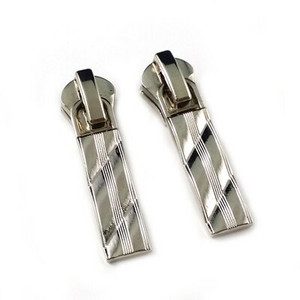 20 бр./лот, сребристо-бял цвят 5# Плъзгачи с цип от смола, метални ципове с форма на лента