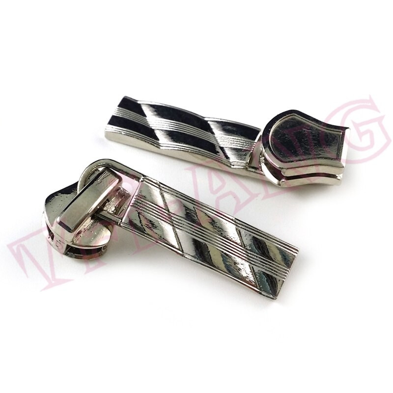 20 бр./лот, сребристо-бял цвят 5# Плъзгачи с цип от смола, метални ципове с форма на лента