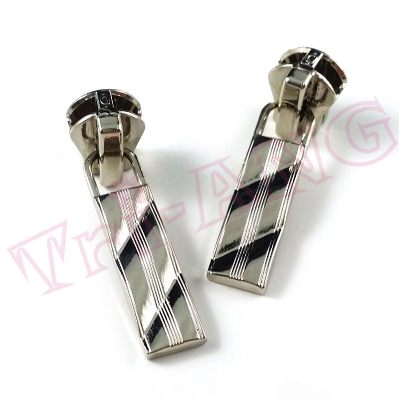 20 бр./лот, сребристо-бял цвят 5# Плъзгачи с цип от смола, метални ципове с форма на лента