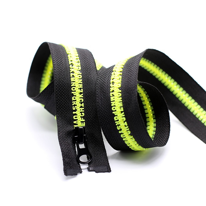 8# 80cm φερμουάρ ρητίνης ανοιχτό με αγγλικά γράμματα δόντια diy Home Textile Zipper τσάντα διακόσμηση αξεσουάρ ραπτικής με φερμουάρ