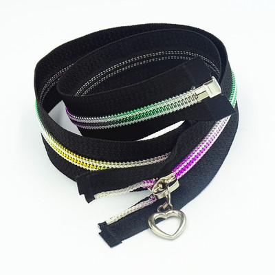 20/50 ks 50cm-90cm (20-36 palcov) nový 5# nylonový farebný zips s gradientným vzorom zubov