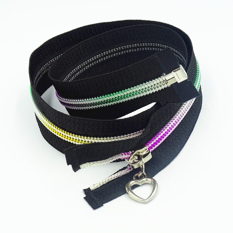 20/50 ks 50cm-90cm (20-36 palcov) nový 5# nylonový farebný zips s gradientným vzorom zubov