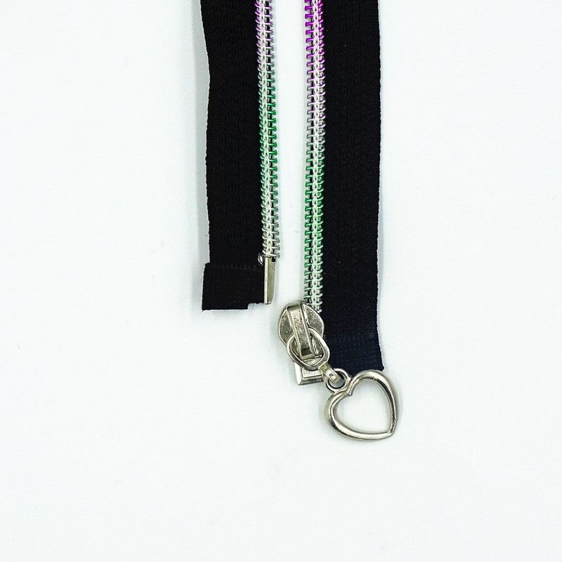 20/50 ks 50cm-90cm (20-36 palcov) nový 5# nylonový farebný zips s gradientným vzorom zubov