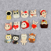 Armsa kassinaise kiisu märgid rõivaste/koti/jalatsite ikoonid seljakotil 3D akrüülist märgid märgi ikoon nööpnõel Pross Tasuta kohaletoimetamine