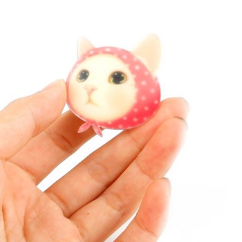 Cute Cat lady Kitty Badges για ρούχα/τσάντα/παπούτσια εικονίδια σε σακίδιο 3D ακρυλικά σήματα Εικονίδιο καρφίτσα καρφίτσα καρφίτσα με κονκάρδα Δωρεάν αποστολή