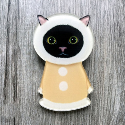 Armsa kassinaise kiisu märgid rõivaste/koti/jalatsite ikoonid seljakotil 3D akrüülist märgid märgi ikoon nööpnõel Pross Tasuta kohaletoimetamine