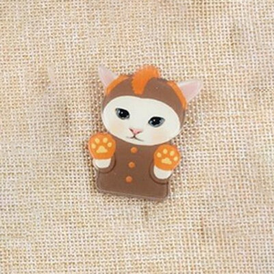 Armsa kassinaise kiisu märgid rõivaste/koti/jalatsite ikoonid seljakotil 3D akrüülist märgid märgi ikoon nööpnõel Pross Tasuta kohaletoimetamine