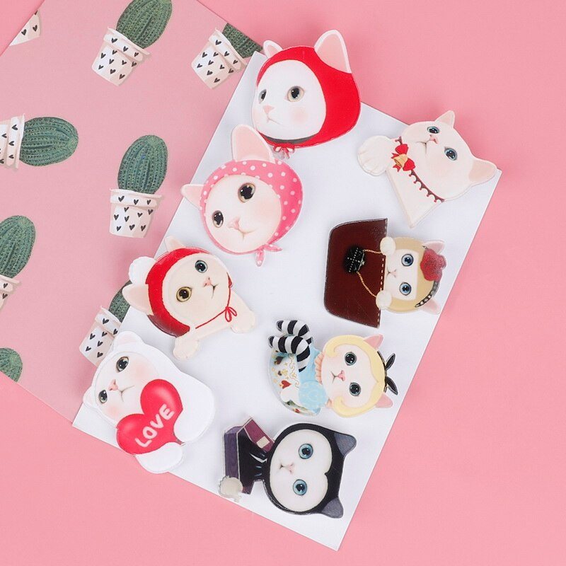 Armsa kassinaise kiisu märgid rõivaste/koti/jalatsite ikoonid seljakotil 3D akrüülist märgid märgi ikoon nööpnõel Pross Tasuta kohaletoimetamine