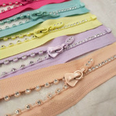 4 # 60/cm modă A fermoar cu strass fulger cu diamante strălucitoare Fermoare cu capăt deschis pentru cusut DIY geantă pentru haine accesorii