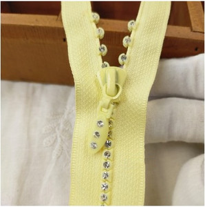 4 # 60/cm modă A fermoar cu strass fulger cu diamante strălucitoare Fermoare cu capăt deschis pentru cusut DIY geantă pentru haine accesorii