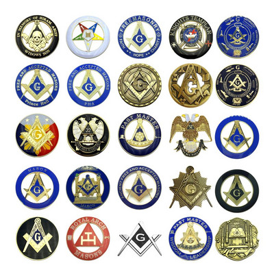 Masonic Car Emblems 3" Compass And Square Masons Auto Truck Multi Motorcycle Decal Decal Αυτοκόλλητο με κόκκινη κόλλα