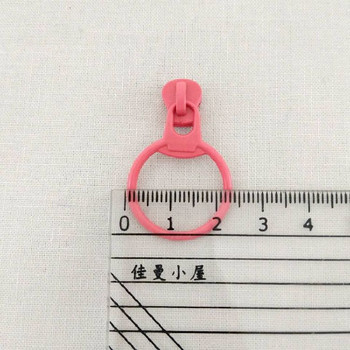 3V#3 Εξολκέα φερμουάρ ρητίνης Με το δαχτυλίδι Κεφαλή φερμουάρ DIY πολύχρωμο φερμουάρ ρητίνης 20 τμχ/παρτίδα