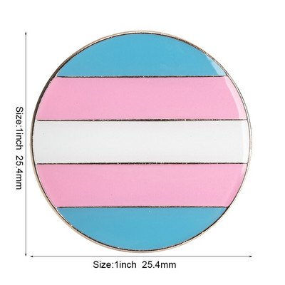 Metallist nööpnõel Transseksuaalide lipp Uhkusmärgi komplekt Kandilised nööbid riietele 1tk