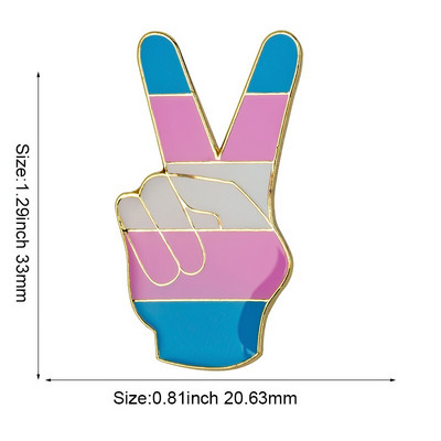 Metallist nööpnõel Transseksuaalide lipp Uhkusmärgi komplekt Kandilised nööbid riietele 1tk