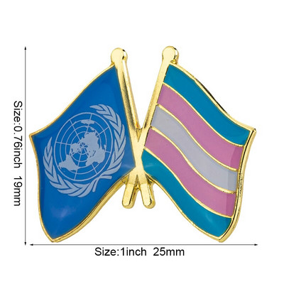 Metallist nööpnõel Transseksuaalide lipp Uhkusmärgi komplekt Kandilised nööbid riietele 1tk