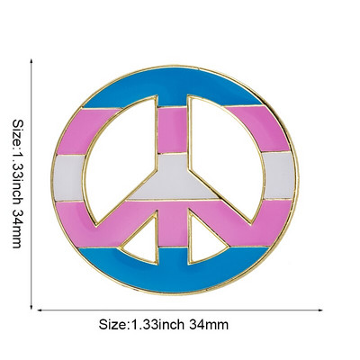 Metallist nööpnõel Transseksuaalide lipp Uhkusmärgi komplekt Kandilised nööbid riietele 1tk