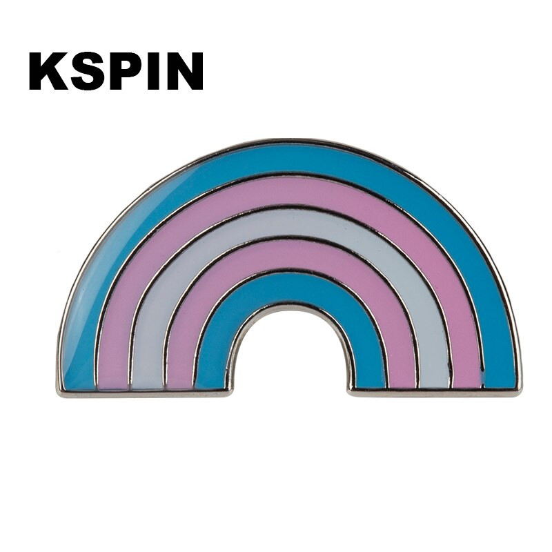 Metallist nööpnõel Transseksuaalide lipp Uhkusmärgi komplekt Kandilised nööbid riietele 1tk