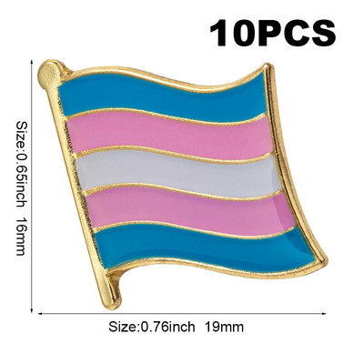 10db sok Büszkeség Interszex Büszkeség Aszexuális Büszkeség Biszexuális Panszexuális Genderqueer Transznemű hajtóka kitűző Bross ikonok