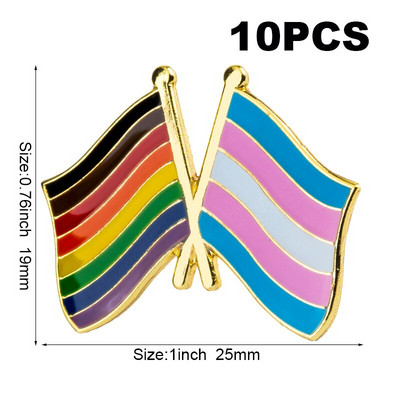 10db sok Büszkeség Interszex Büszkeség Aszexuális Büszkeség Biszexuális Panszexuális Genderqueer Transznemű hajtóka kitűző Bross ikonok