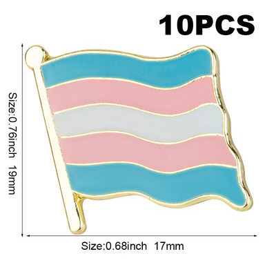 10db sok Büszkeség Interszex Büszkeség Aszexuális Büszkeség Biszexuális Panszexuális Genderqueer Transznemű hajtóka kitűző Bross ikonok