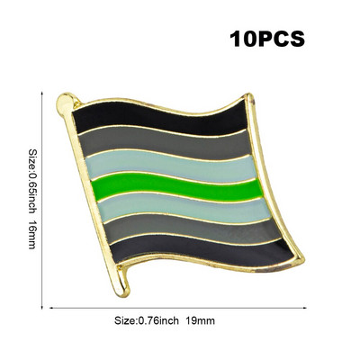 10db sok Büszkeség Interszex Büszkeség Aszexuális Büszkeség Biszexuális Panszexuális Genderqueer Transznemű hajtóka kitűző Bross ikonok