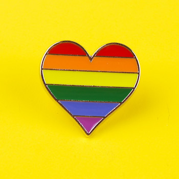 Καρφίτσες Rainbow Σήματα για ρούχα σε σακίδιο πλάτης Σήματα καρφίτσας από κράμα ψευδαργύρου Μεταλλικά αξεσουάρ Καρφίτσες LGBT Καρφίτσες Pin Lover Gift Unisex